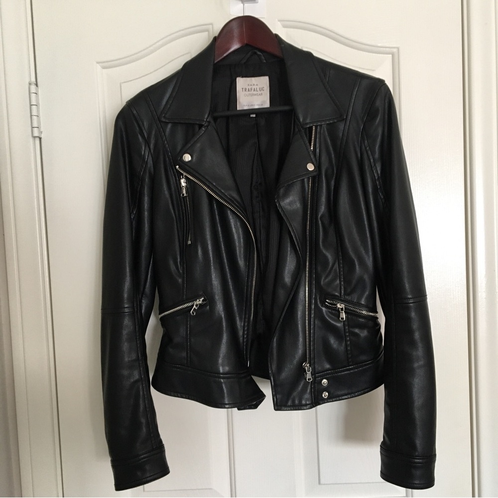 Zara Trafaluc Outerwear Faux Leather Jacket - Small